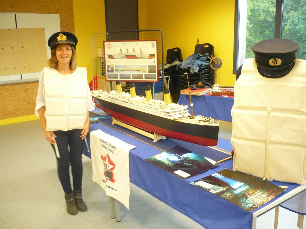 Image de l'exposition Titanic à l'école.