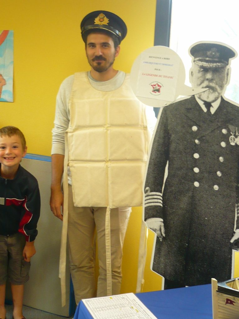 Image de l'exposition Titanic à l'école.