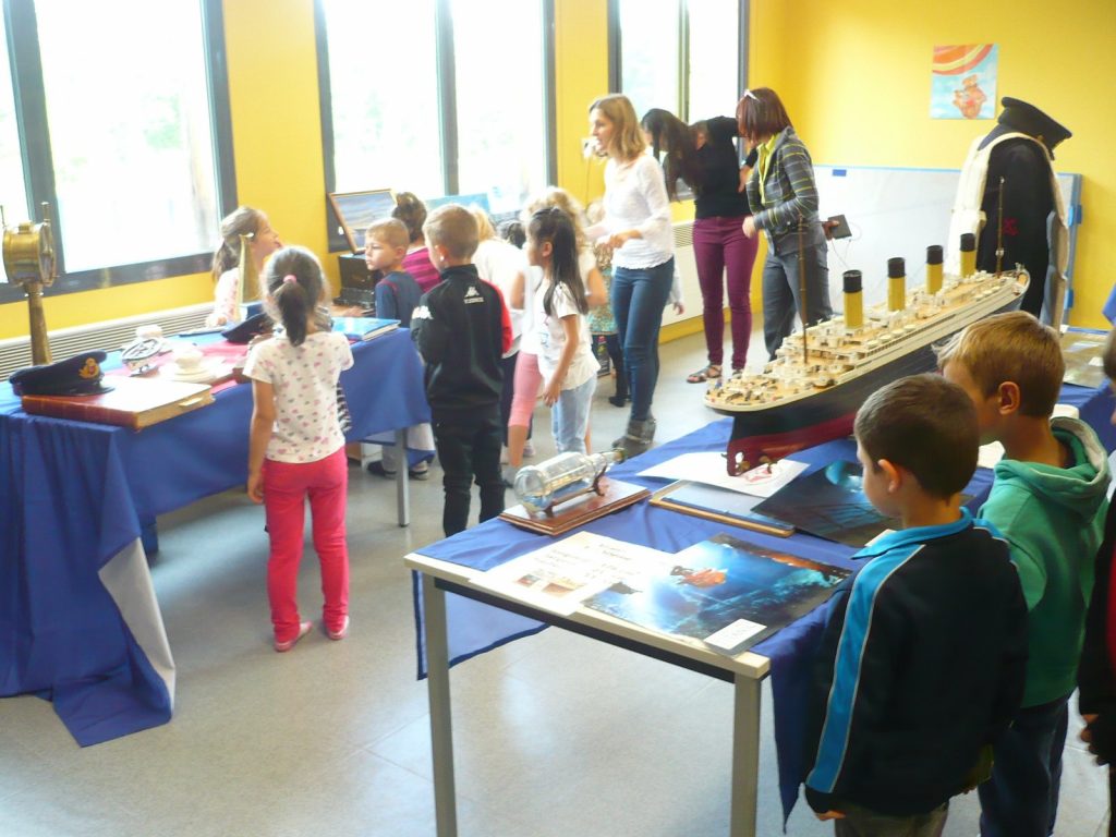 Image de l'exposition Titanic à l'école.