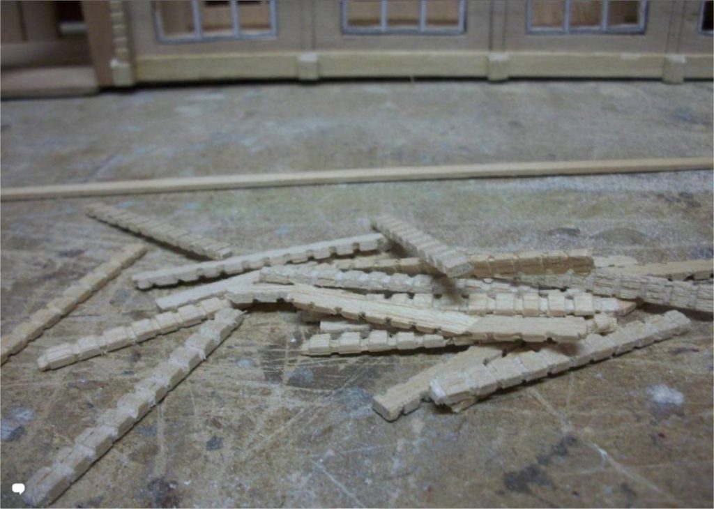 Ossature de la maquette de la gare maritime.