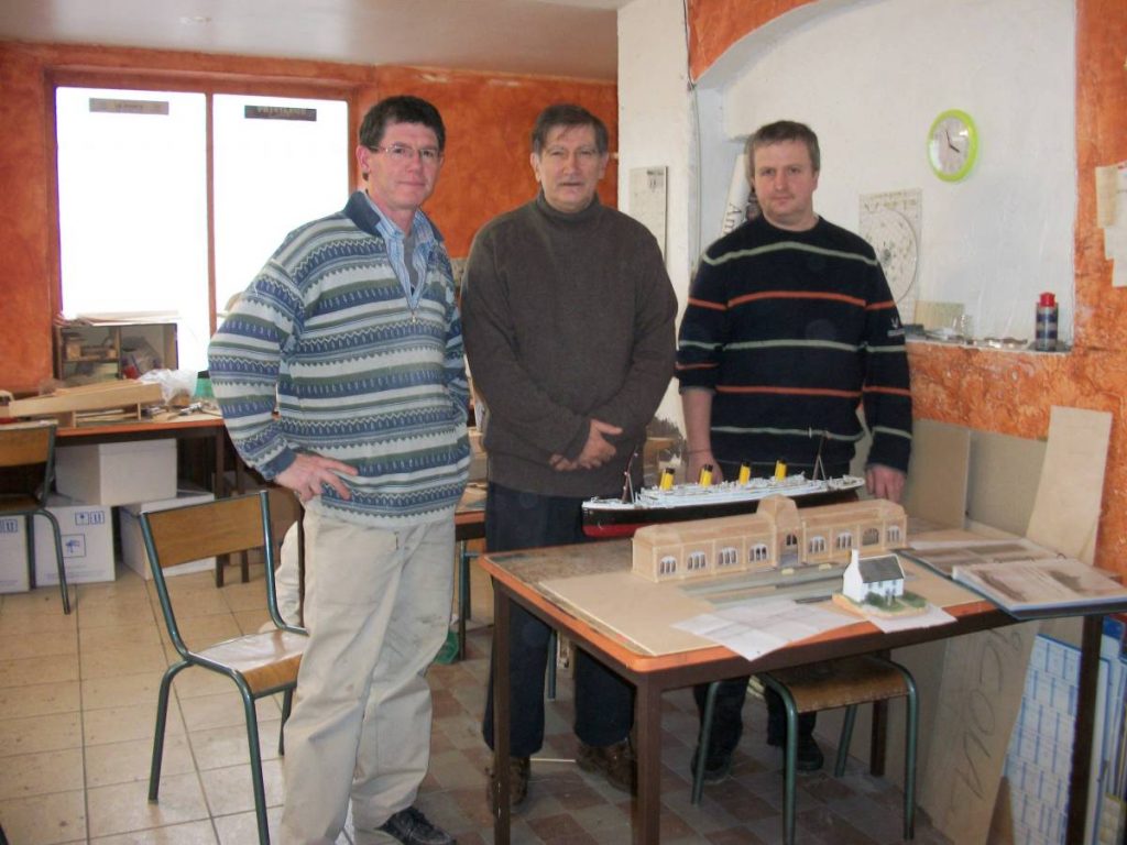 Ossature de la maquette de la gare maritime.