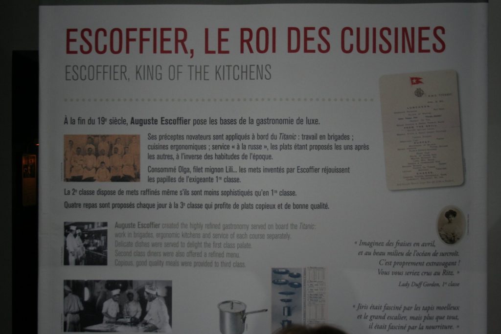 Panneau "Escoffier, le roi des cuisines"