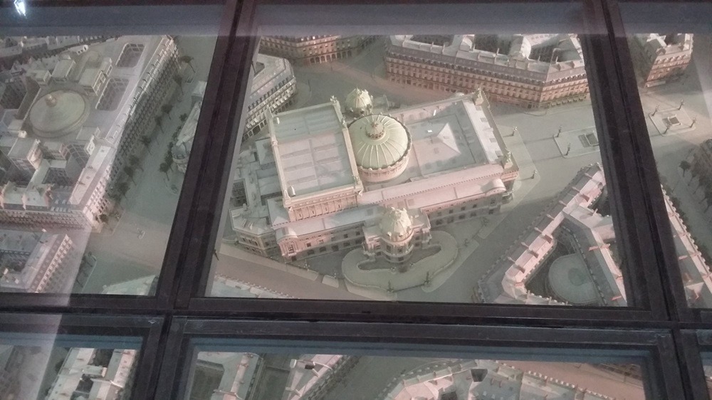 Maquette du quartier de l'Opéra en vue aérienne